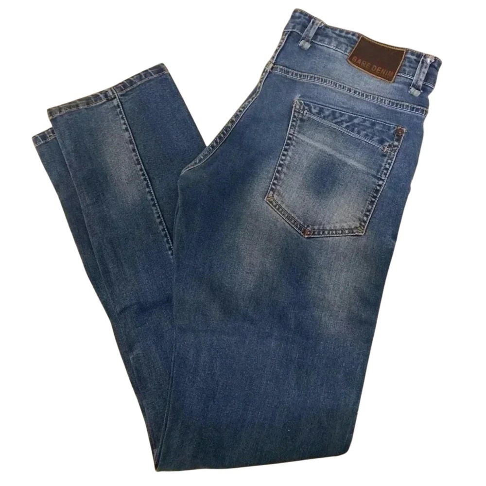 Bare Denim Mens Straight Leg Flex Seam Detail Blue Jeans Medium‎ Wash Size 34